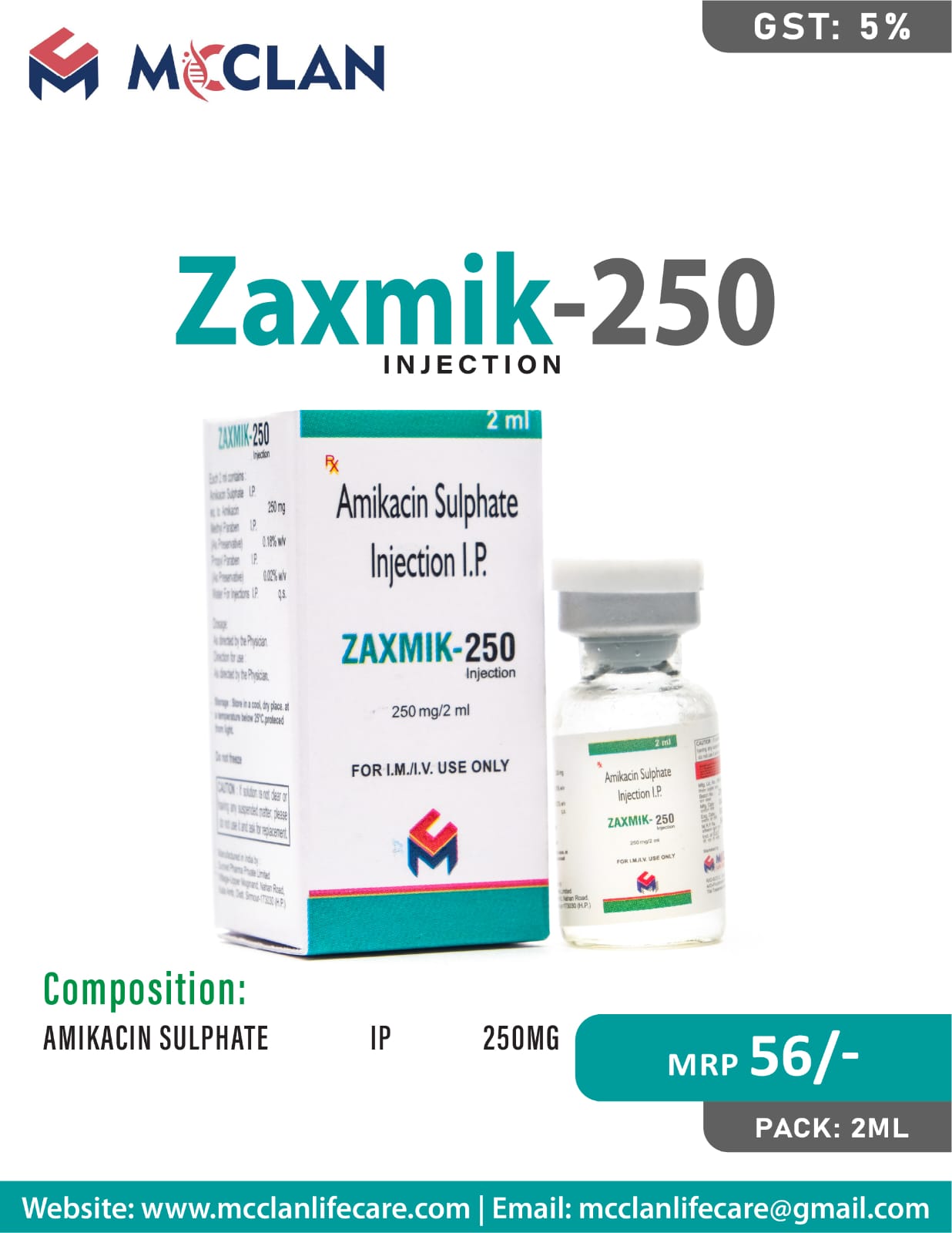 ZAXMIK-250 Injection